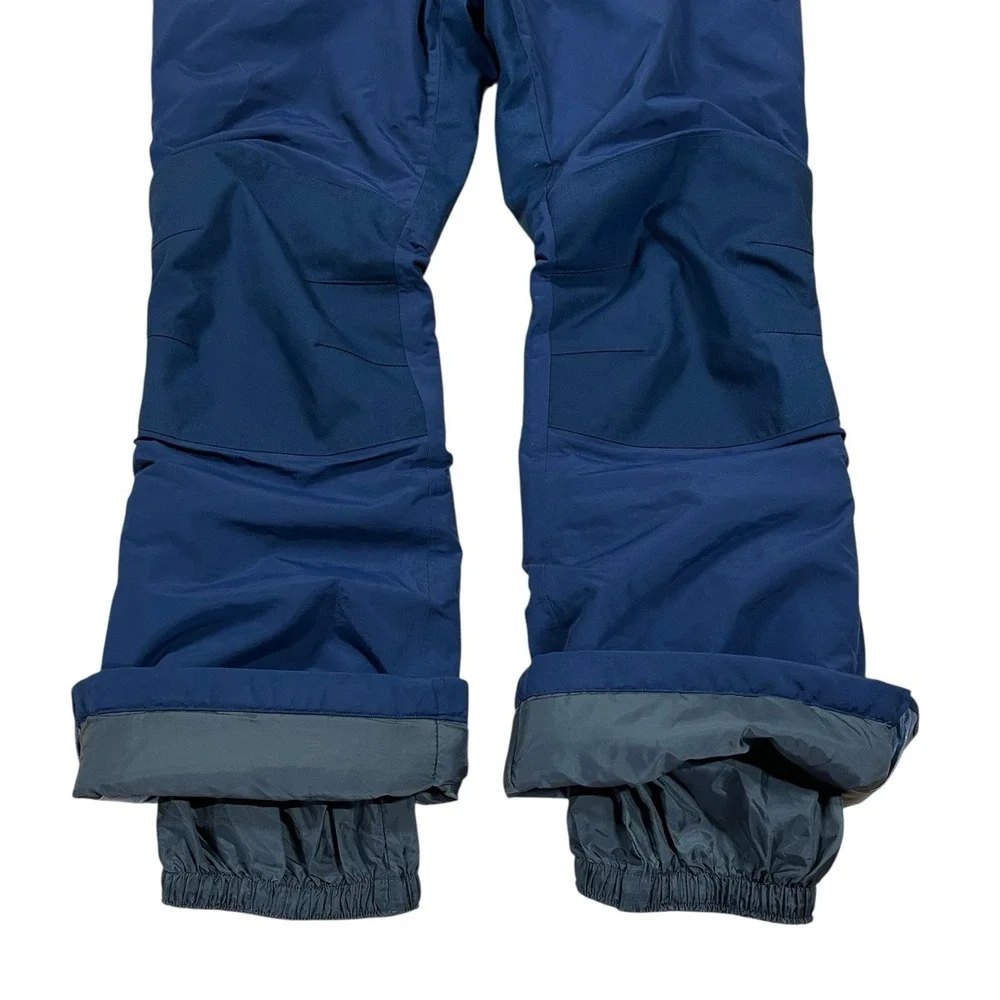 Lands End Youth Snowpants‎ Size 12 Navy Elastic Waist & Boot Cuffs Thermal Warm